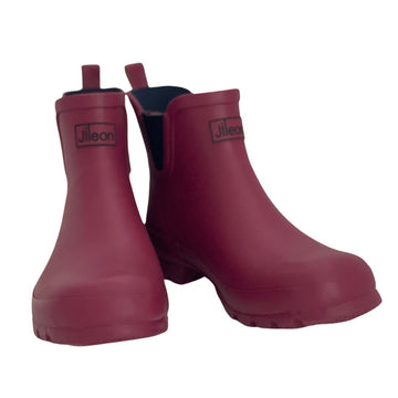 Ankle Wellies - Raspberry - Wide Foot - Easy to Slip On - Jileon Wellies