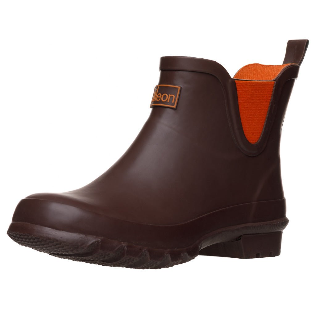 Ankle Wellies in Chocolate Brown Wide Foot Jileon Wellies