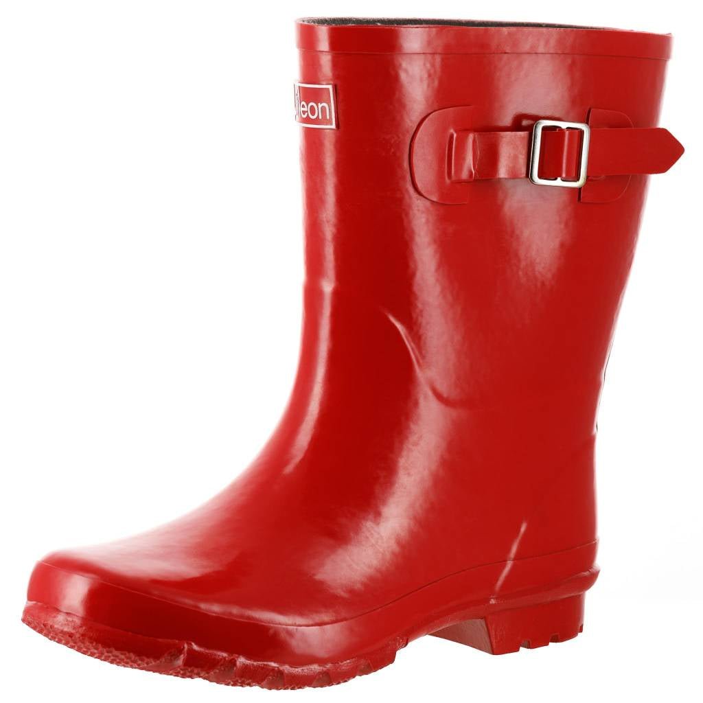 Short red fashion wellies