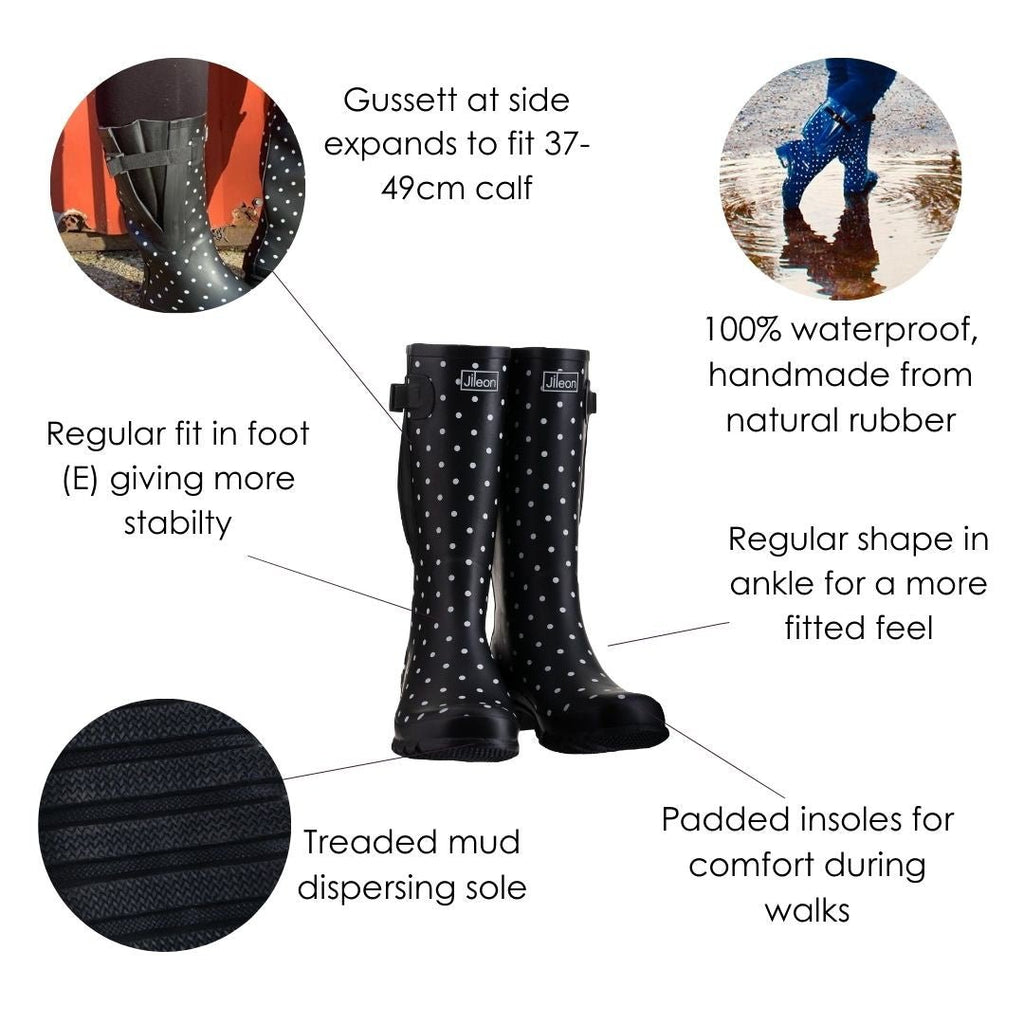 Extra Wide Calf Rainboots up to 20 inch - Wide in Foot and Expandable –  Jileon RainBoots